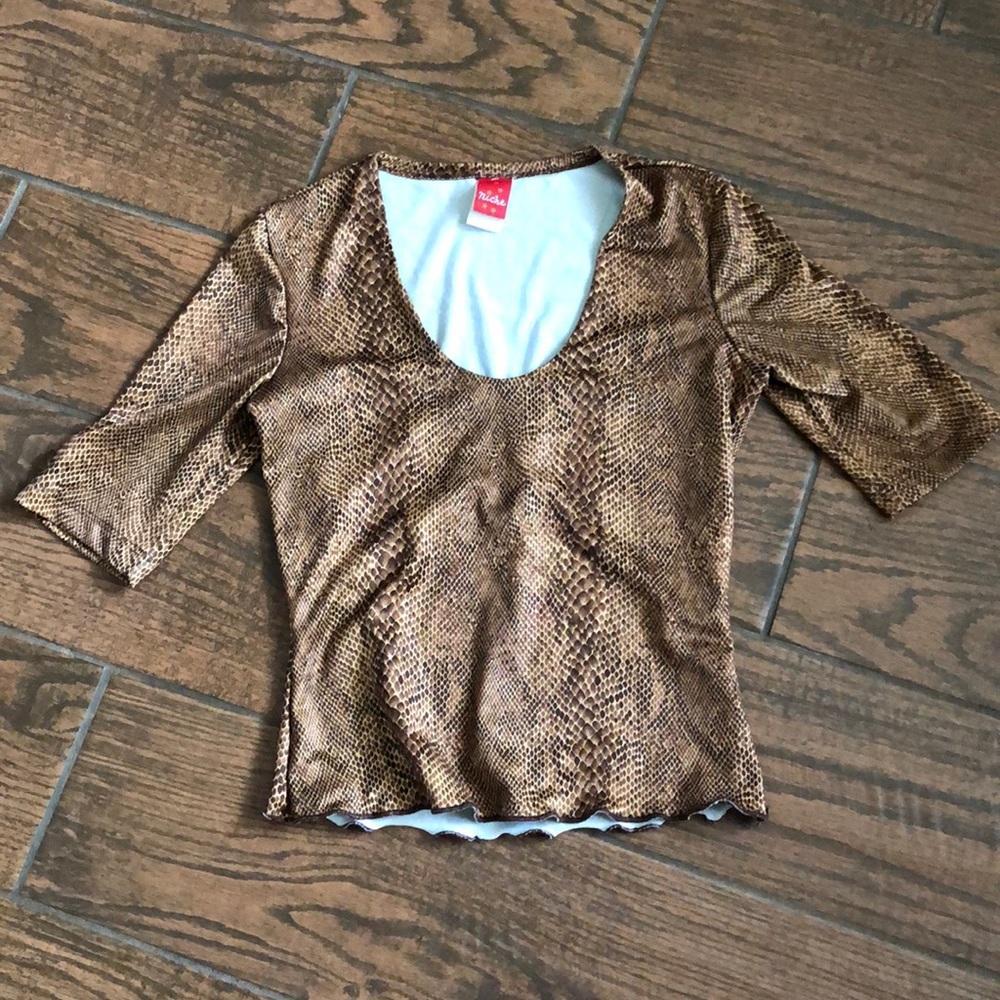 Vintage snake print top - Picture 1 of 4